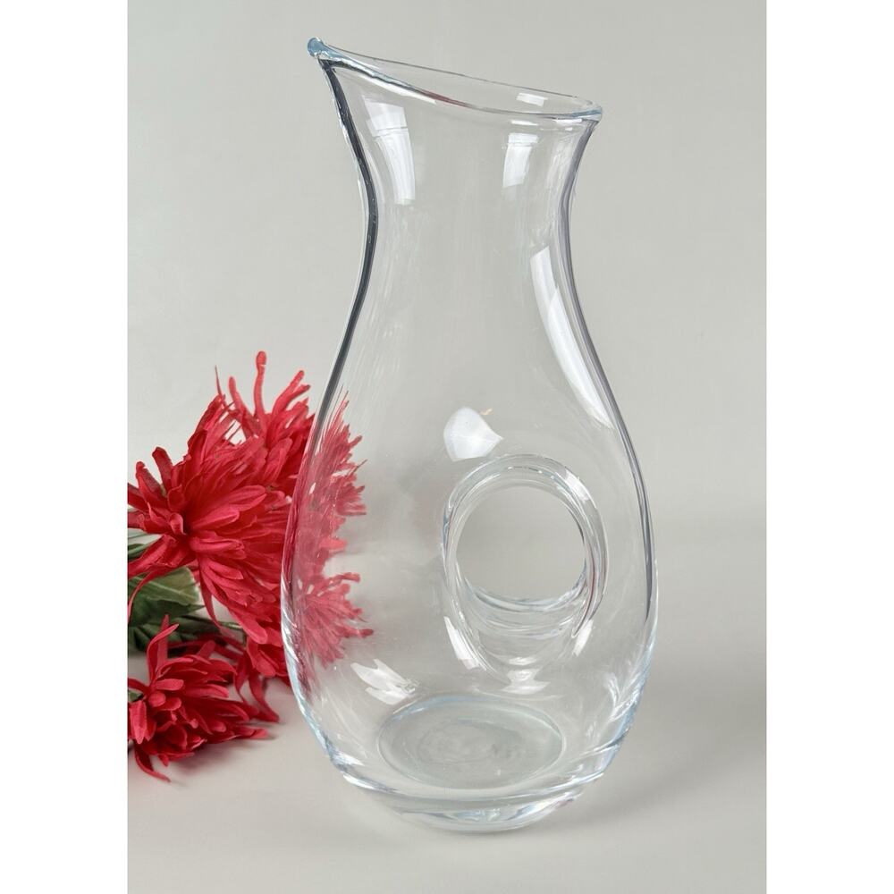 Badash Eternity Pierced CRYSTAL PITCHER Carafe Barware Bar Wine Juice Water